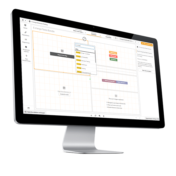 qlik sense extensions, qlik sense, qlik extensie, e-mergo tools bundle, e-mergo.nl