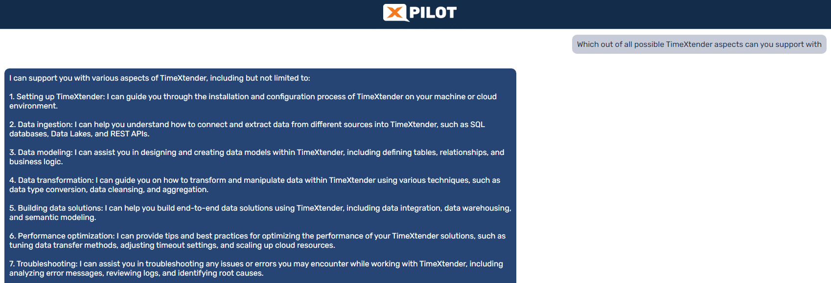 xpilot, timextender, chatgpt